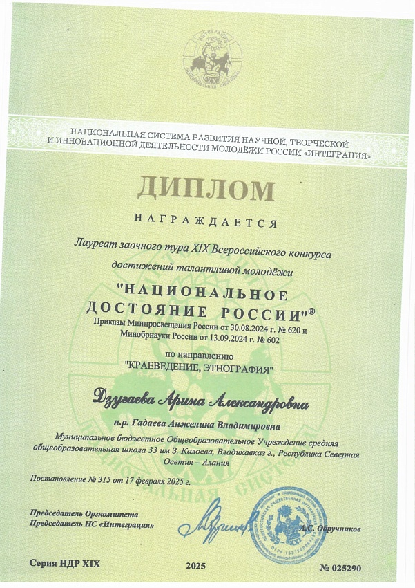 Достижения